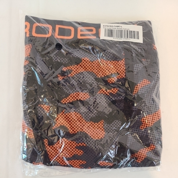 NEW Rodeoh Top Load Pack Orange, Black, Grey Camo Boxer Size L NWT - Picture 4 of 6